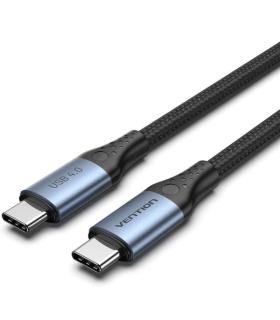 Cable USB 4.0 Tipo-C 5A Vention TAVHF/ USB Tipo-C Macho - USB Tipo-C Macho/ Hasta 240W/ 40Gbps/ 1m/ Gris