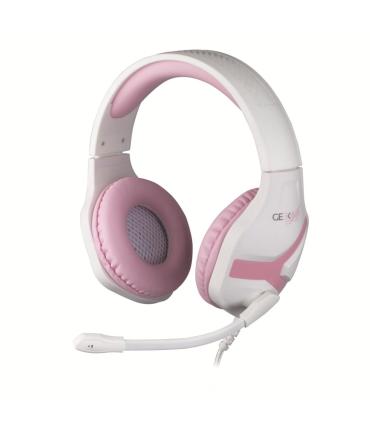 Konix Geek Girl Crystal Auriculares Alámbrico Diadema Juego Rosa, Blanco