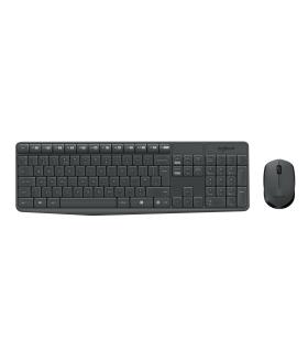 Logitech MK235 teclado Ratón incluido Hogar USB QWERTY Internacional de EE.UU. Gris