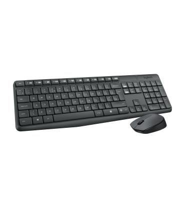 Logitech MK235 teclado Ratón incluido Hogar USB QWERTY Internacional de EE.UU. Gris