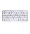 Ewent EW3161 Teclado Bluetooth QWERTY Espaol Plata, Blanco