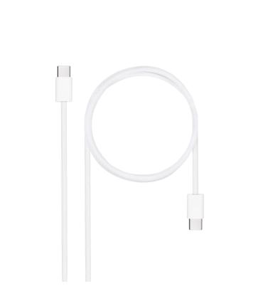 Nanocable Cable USB-C 2.0 60W 3A, USB-C M-USB-C M, Blanco, 2 m