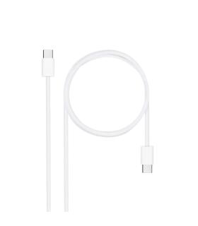 Nanocable Cable USB-C 2.0 60W 3A, USB-C M-USB-C M, Blanco, 1 m