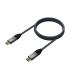 AISENS Cable USB 2.0 Aluminio 5A 100W E-Mark, USB-C M-USB-C M, Gris, 2.0M