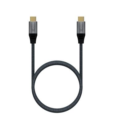 AISENS Cable USB 2.0 Aluminio 5A 100W E-Mark, USB-C M-USB-C M, Gris, 2.0M