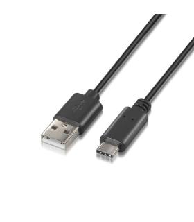 AISENS A107-0051 cable USB USB 2.0 1 m USB A USB C Negro