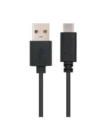 Nanocable USB 2.0, 2m cable USB USB C 2 x USB A Negro