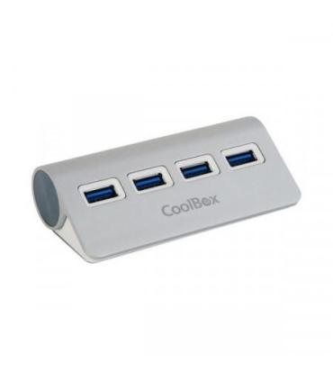 CoolBox COO-HU4ALU3 hub de interfaz USB 3.2 Gen 1 (3.1 Gen 1) Type-A 5000 Mbit s Plata