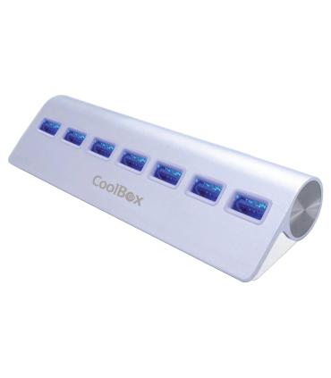 CoolBox COO-HU7ALU3 hub de interfaz USB 3.2 Gen 1 (3.1 Gen 1) Type-A 5000 Mbit s Plata