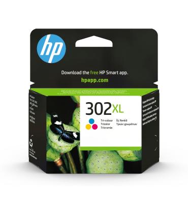 HP Cartucho de tinta original 302XL de alta capacidad tricolor