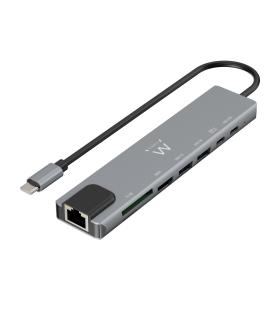 Ewent EW1146 base para portátil y replicador de puertos Alámbrico USB 3.2 Gen 1 (3.1 Gen 1) Type-C Gris