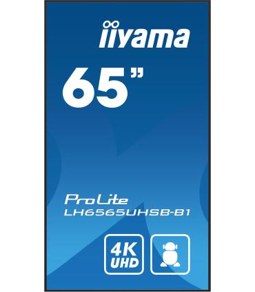 iiyama ProLite Pantalla plana para señalización digital 163,8 cm (64.5") LCD Wifi 500 cd   m² 4K Ultra HD Negro Procesador