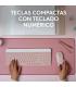 Logitech MK470 Slim Combo teclado Ratón incluido Oficina RF inalámbrico QWERTY Español Rosa