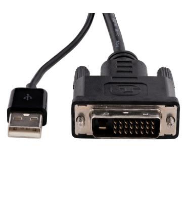 StarTech.com Adaptador DVI a DisplayPort Alimentado por USB - Conversor DVI a DisplayPort - Convertidor DVI-D a DP - 1920x1200