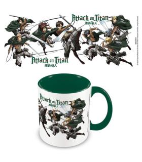 TAZA PERSONAJES ATTACK ON TITAN INTERIOR VERDE 315 ML PYRAMID INTERNATIONAL REDSTRING MGC27411