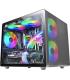 Caja Microatx Cube Gaming Mars Gaming Mc400 Black Frontal Mesh Diseo Cube 3xventiladores 120mm Rgb Lateral De Cristal Templa