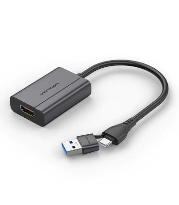 Adaptador Vention ACYHB/ USB Tipo-C Macho/ USB Macho - HDMI Hembra