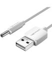 Cable Alimentacin Vention CEYWD/ USB-A Macho - DC 5.5mm Macho/ 50cm/ Blanco