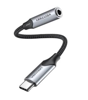 Conversor Vention BGMHF/ Jack 3.5 Hembra - USB Tipo-C Macho/ 1m/ Gris