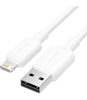 Cable USB 2.0 Lightning Vention LAMWF/ USB Macho - Lightning Macho/ 480Mbps/ 1m/ Blanco