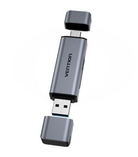 Lector de Tarjetas Externo Vention CLLH0/ USB 3.0/ USB Tipo-C