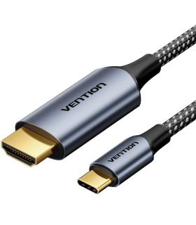 Cable Conversor HDMI 2.0 4K Vention CRHHAC/ USB Tipo-C Macho - HDMI Macho/ 1.8m/ Negro