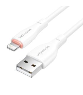 Cable USB Lightning Vention H26WF/ USB Macho - Lightning Macho/ 1m/ Blanco