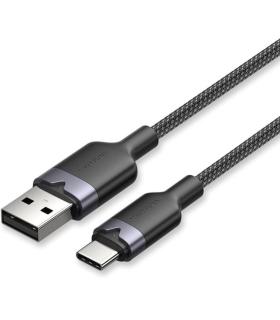 Cable USB 2.0 Tipo-C Vention CTNBF/ USB Tipo-C Macho - USB Macho/ Hasta 60W/ 480Mbps/ 1m/ Negro