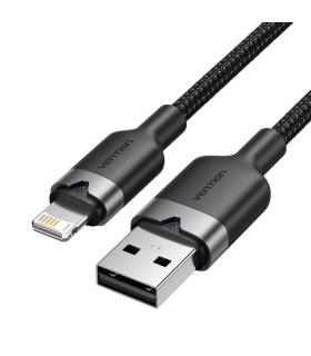 Cable USB Lightning Vention LANBF/ USB Macho - Lightning Macho/ 480Mbps/ 1m/ Negro