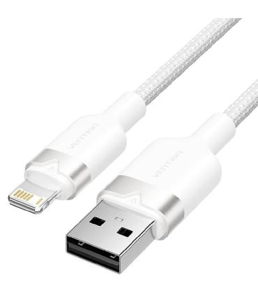 Cable USB Lightning Vention LANWF/ USB Macho - Lightning Macho/ 480Mbps/ 1m/ Blanco