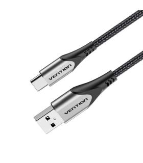 Cable USB 2.0 Tipo-C Vention CODHF/ USB Macho - USB Tipo-C Macho/ Hasta 60W/ 480Mbps/ 1m/ Gris