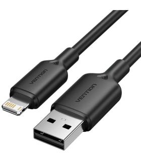 Cable USB 2.0 Lightning Vention LAMBF/ USB Macho - Lightning Macho/ 480Mbps/ 1m/ Negro