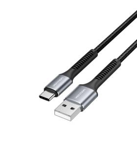 Cable USB Tipo-C Vention H13BF/ USB Macho - USB Tipo-C Macho/ 15W/ 480Mbps/ 1m/ Negro