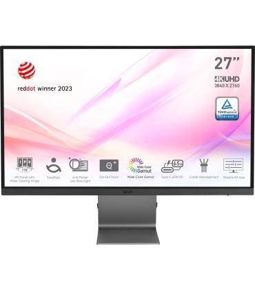 MSI Modern MD271UL pantalla para PC 68,6 cm (27") 3840 x 2160 Pixeles 4K Ultra HD Gris