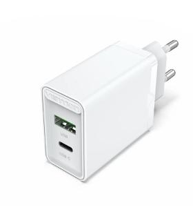 Cargador de Pared Vention FBBW0-EU/ 1xUSB Tipo-C/ 1x USB/ 20W