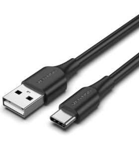 Cable USB 2.0 Tipo-C Vention CTHBD/ USB Tipo-C Macho - USB Macho/ Hasta 60W/ 480Mbps/ 50cm/ Negro