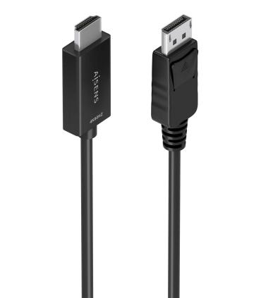 AISENS Cable conversor DisplayPort a HDMI 4K@60Hz, DP M-HDMI M, Negro, 3.0m