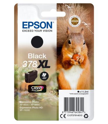 Epson Squirrel Singlepack Black 378XL Claria Photo HD Ink