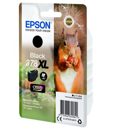 Epson Squirrel Singlepack Black 378XL Claria Photo HD Ink