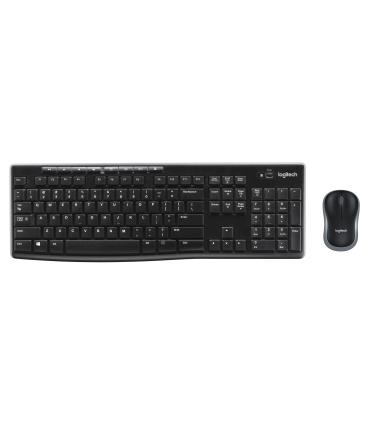 Logitech Wireless Combo MK270 teclado Ratón incluido Hogar USB QWERTY Español Negro