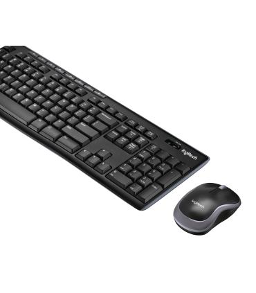 Logitech Wireless Combo MK270 teclado Ratón incluido Hogar USB QWERTY Español Negro