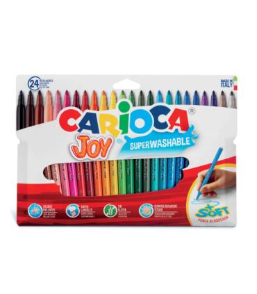 ESTUCHE 24 ROTULADORES JOY BOLSA CARTN CARIOCA 40532