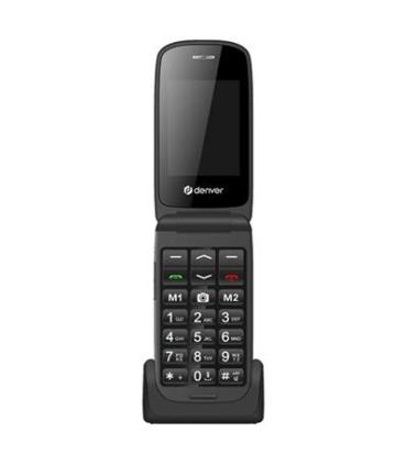 Telefono movil denver 2.4pulgadas - sms - quand band - camara - boton sos - para mayores