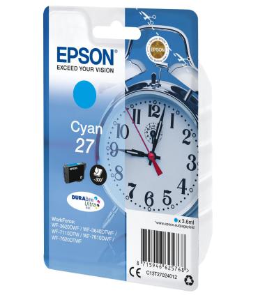 Epson Alarm clock Singlepack Cyan 27 DURABrite Ultra Ink