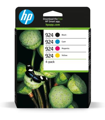 HP Paquete de 4 Cartuchos de Tinta Original 924 CMYK