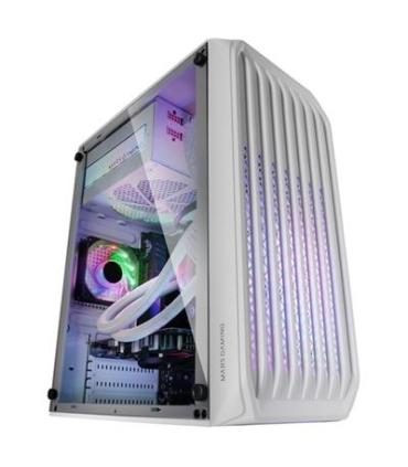 Caja Microatx Gaming Mars Gaming Mc-s2 White Frontal Con Ventilador Frgb Ventana Lateral Sin Fuente De Alimentacion