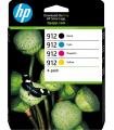 HP Paquete de 4 cartuchos de tinta Original 912 negro/cian/magenta/amarillo