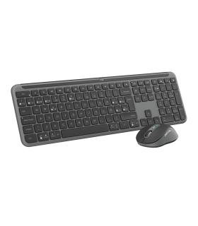 Logitech MK950 Signature Slim, teclado y ratón inalámbricos, diseño elegante, escritura y clics discretos, uso alternante de 3