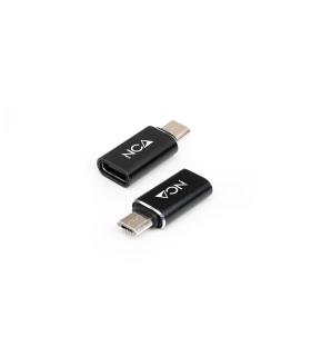 Nanocable Adaptador Micro USB a USB-C, Micro B M- USB-C H, Negro