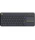 Logitech K400 Plus Tv teclado RF inalámbrico QWERTZ Checa Negro